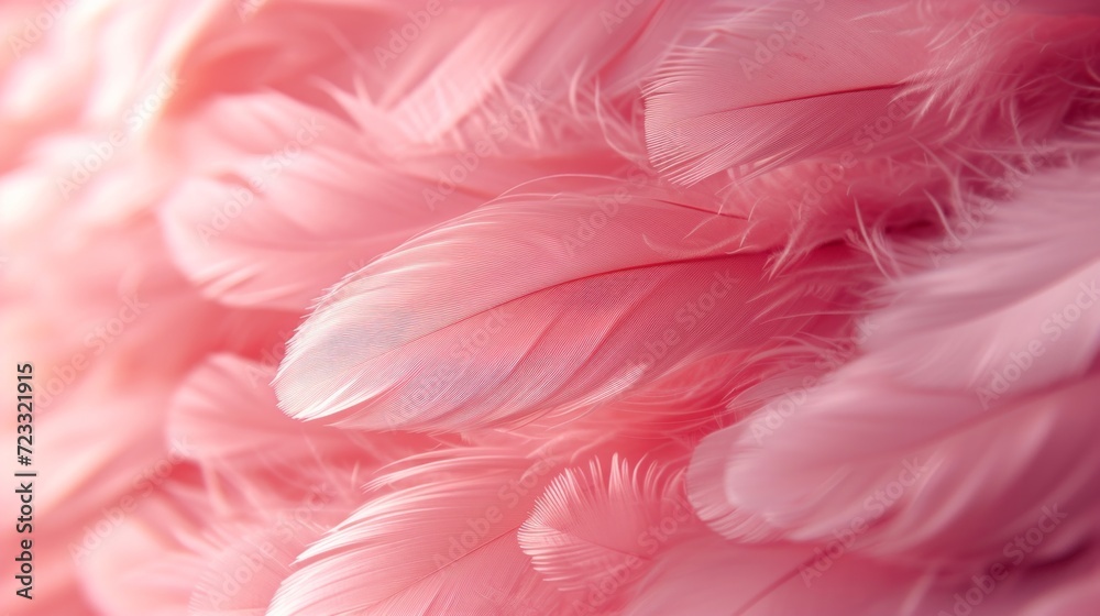 Beautiful background of pink feathers