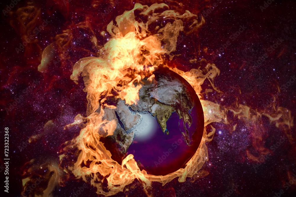 Armageddon, a disaster. Judgment day. 3d rendering. Armageddon, a disaster. Judgment day. 3d rendering.