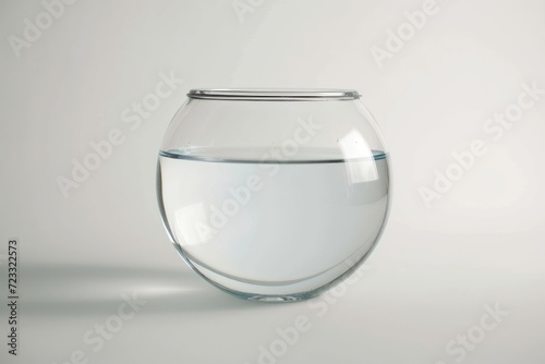 Fishbowl without fish white background