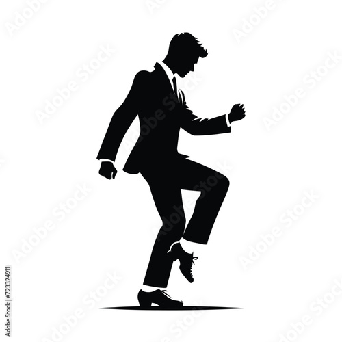 Irish Step Dancer Performing Silhouette