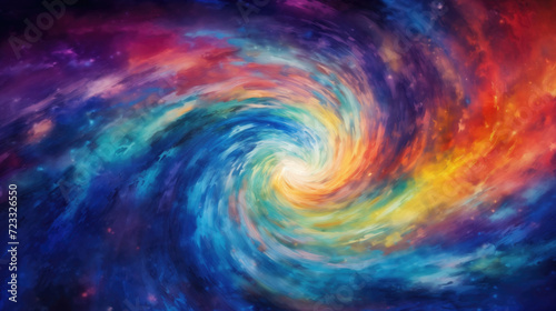 Celestial wallpaper, colorful cosmic spectrum design