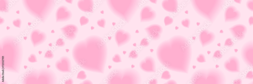 Romantic y2k pink heart seamless pattern. Stock vector illustration in 2000s style.