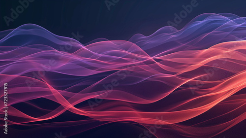 Abstract flowing red lines on a dark background© DigitalLys