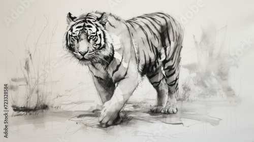 Tiger drawing © Murkemur