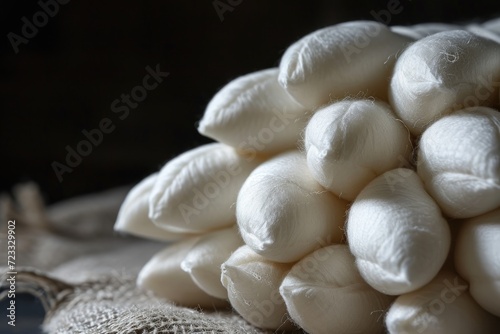 Silkworm cocoon made of pure silk