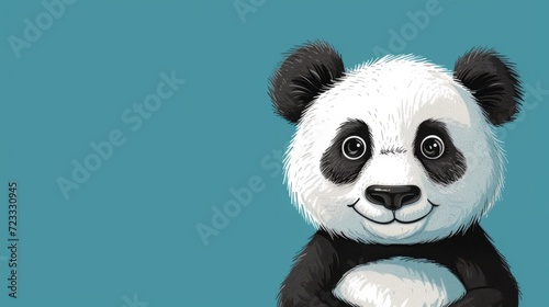 Cute Cartoon panda Banner with Room for Copy © Zaria