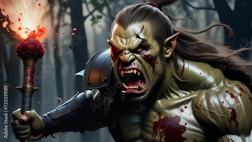 orc in battle photo