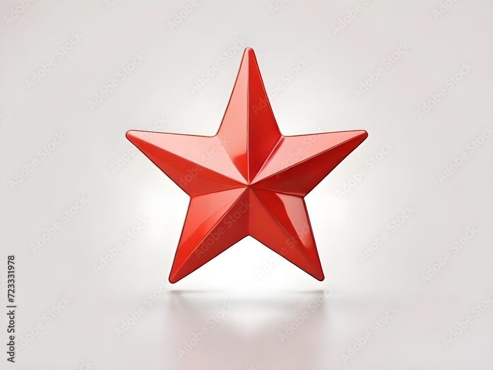 red star on white background, generative ai