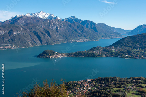Magnificent view of Bellagio at lake Como, seen from Monte Crocione © imagoDens