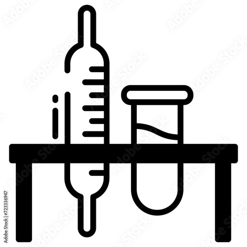 Chemistry glyph and line vector illustration