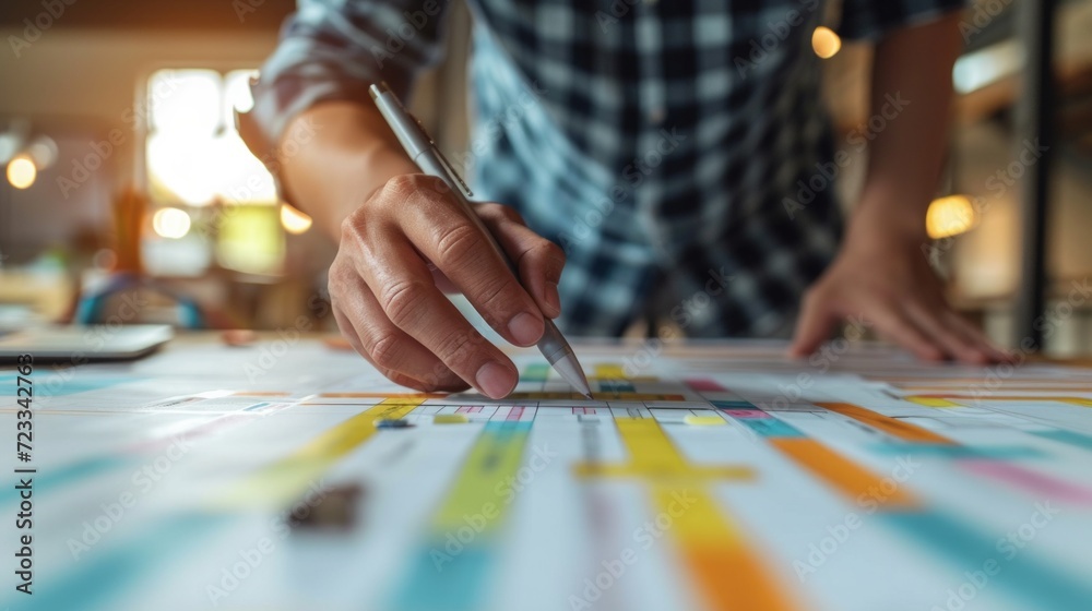 Using the Chart Scheduling Interface, a Project Manager can check the company's progress towards milestones Using the Chart Scheduling Interface, a Project Manager can check the company's progress towards milestones