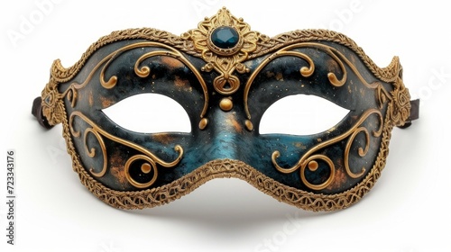 Venetian carnival mask isolated on white background with clipping path