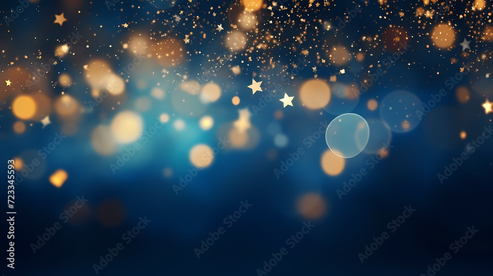 Featuring stunning soft bokeh lights and shiny elements. Abstract festive and new year background