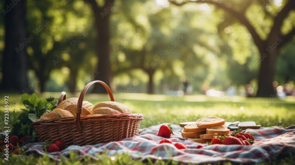 Picnic Delights in a Shaded Park Picnic Delights in a Shaded Park