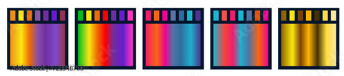 Palette with gradient. Not AI. Vector illustration