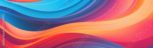 Abstract multicolored background with lines for the web. Multi-color 3D visualization. Colorful template  banner with multicolored waves.