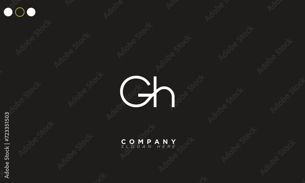 GH Alphabet letters Initials Monogram logo HG, G and H GH Alphabet letters Initials Monogram logo HG, G and H
