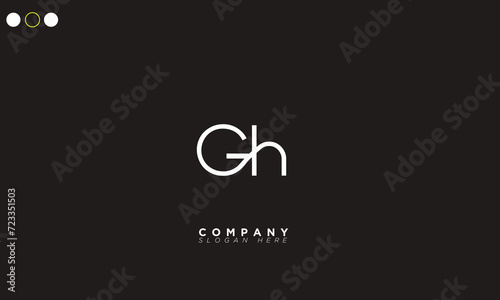  GH Alphabet letters Initials Monogram logo HG, G and H