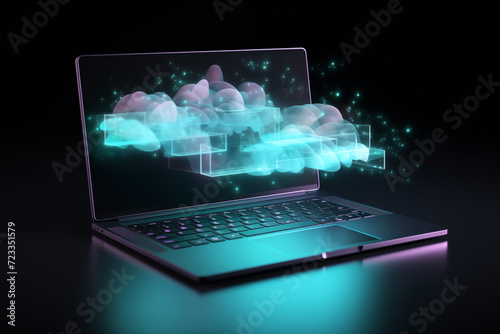 Cloud Computing, Konzept zur visualisierung von Big Data und der Digitalisierung, Digitale Cloud als Innovation der Zukunft