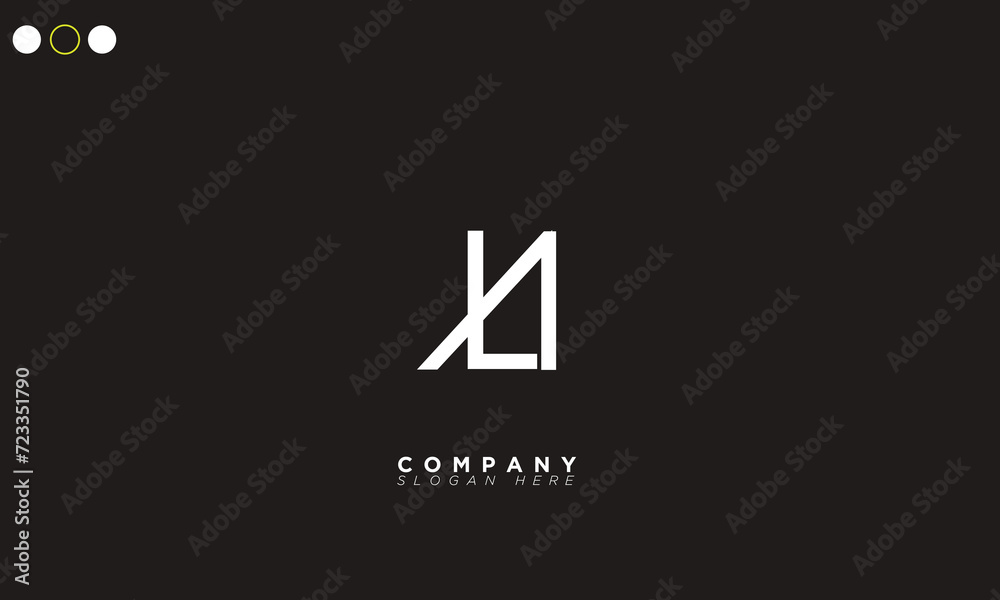 LA Alphabet letters Initials Monogram logo AL, L and A LA Alphabet letters Initials Monogram logo AL, L and A