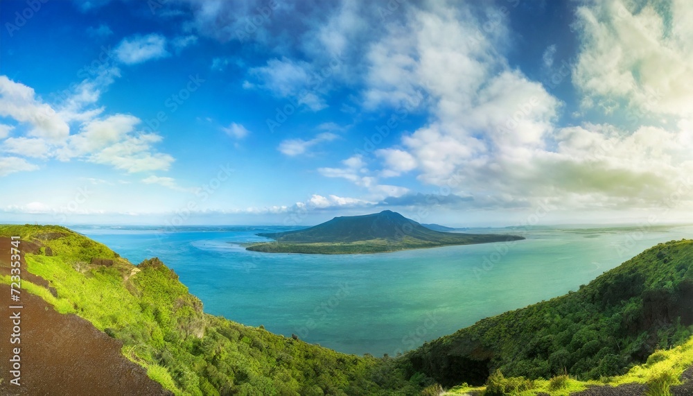 panorama of rangitoto island