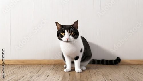 funny cat doing a facepalm white background studio room ai generated