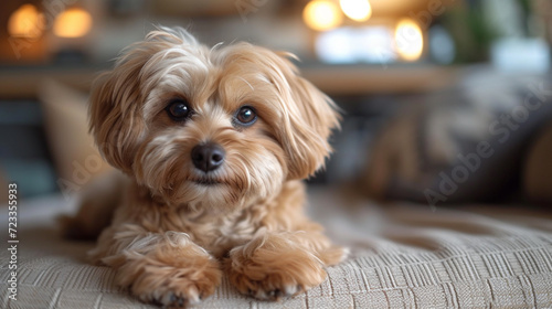 Wallpaper Mural Gemütlichkeit pur - Ein Shih Tzu genießt die Ruhe auf der heimischen Couch Torontodigital.ca