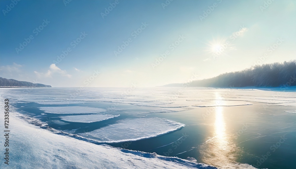 winter landscape frozen sea