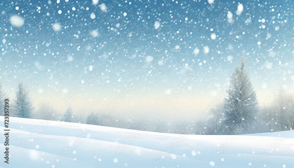 vector snowfall isolated winter background snow overlay snowflakes ice and snow landscape