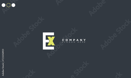  EX Alphabet letters Initials Monogram logo XE, E and X