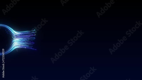 Data sorting. Artificial Intelligence. Big data visualization. 4k animation. 3d rendering.