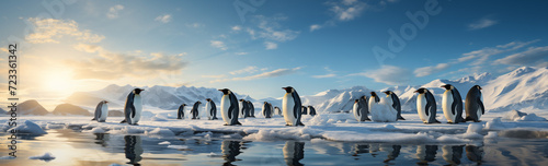 Panorama Pinguine Antarktis