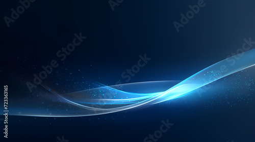 Digital technology blue rhythm wavy lines abstract graphic poster web page ppt background