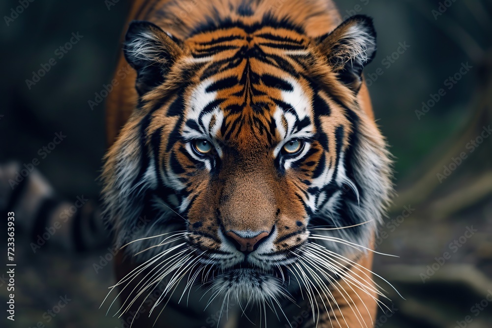 Portrait of bengal tiger, closeup Portrait of bengal tiger, closeup