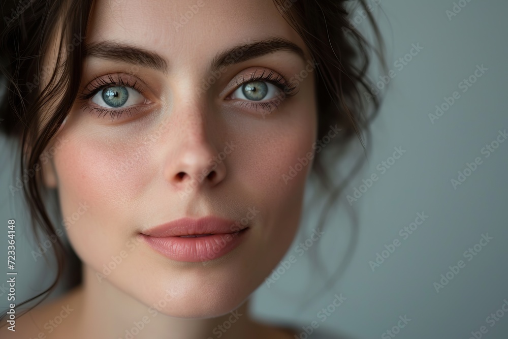 Portrait of cute 20 years old woman with beautiful face