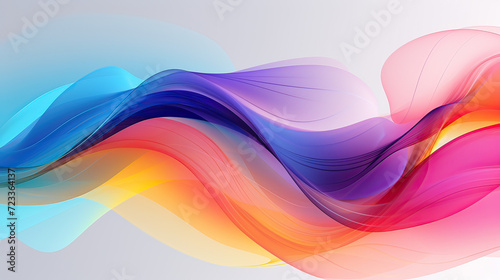 Abstract Color Gradient Connection Harmonic Flow Background Ai Generative