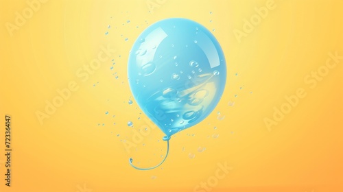 balloon with water songkran icon isolated photo