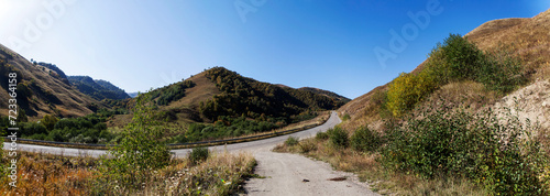 Scenic mountain road. Karachay-Cherkessia. Russia photo