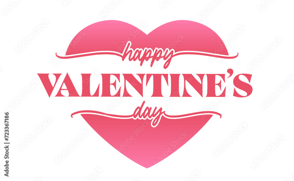 Valentine's Day banner. Elegant and romantic text design. Valentine's Day banner. Elegant and romantic text design.