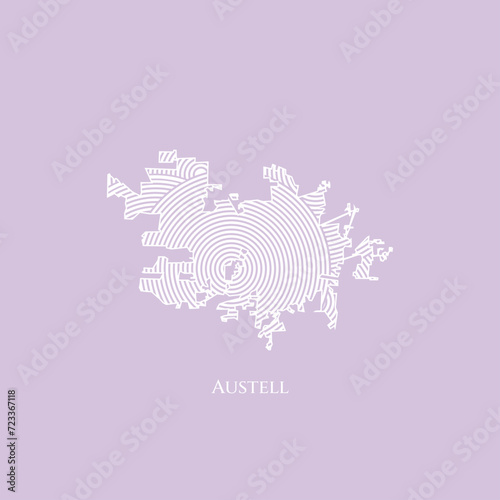 Austell Map - World Map International vector template. America region silhouette vector illustration photo