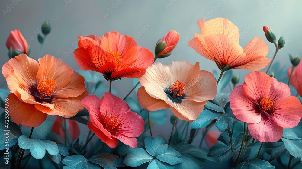 custom made wallpaper toronto digital a close up of a bunch of flowers with leaves on the bottom of the flowers and the bottom of the flowers with leaves on the bottom of the flowers and bottom of the flowers.