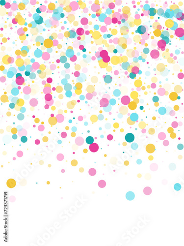 Bokeh confetti circles decoration holiday background.
