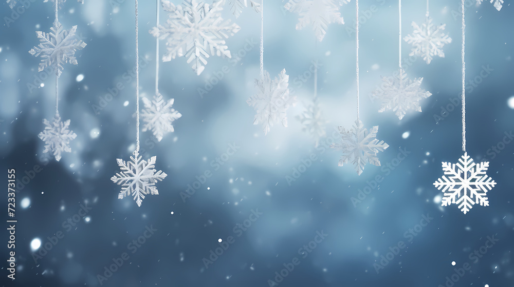 Beautiful winter Christmas glowing background with falling snowflakes, winter background Beautiful winter Christmas glowing background with falling snowflakes, winter background