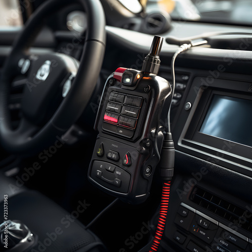 a radio in a car