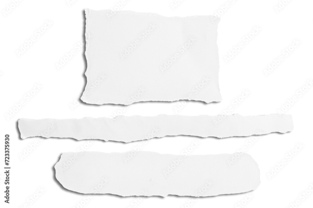 Pieces of torn white paper with jagged edges on a tangled background ...