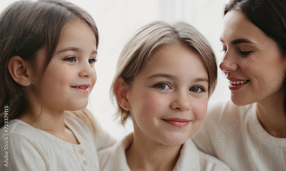 Joyful Ties: A Picture-Perfect Portrait of a Happy Mom and Her Adorable Kids Joyful Ties: A Picture-Perfect Portrait of a Happy Mom and Her Adorable Kids