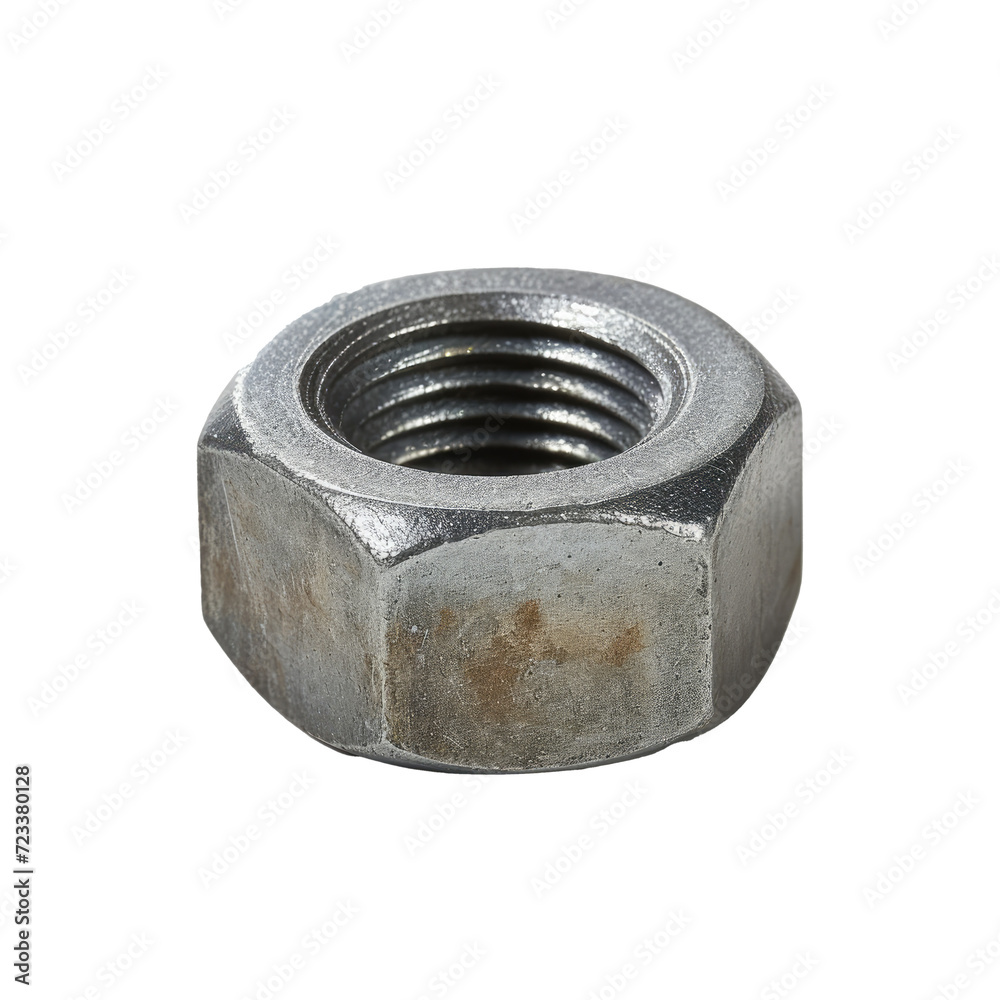 Metal nuts isolated on transparent background Metal nuts isolated on transparent background