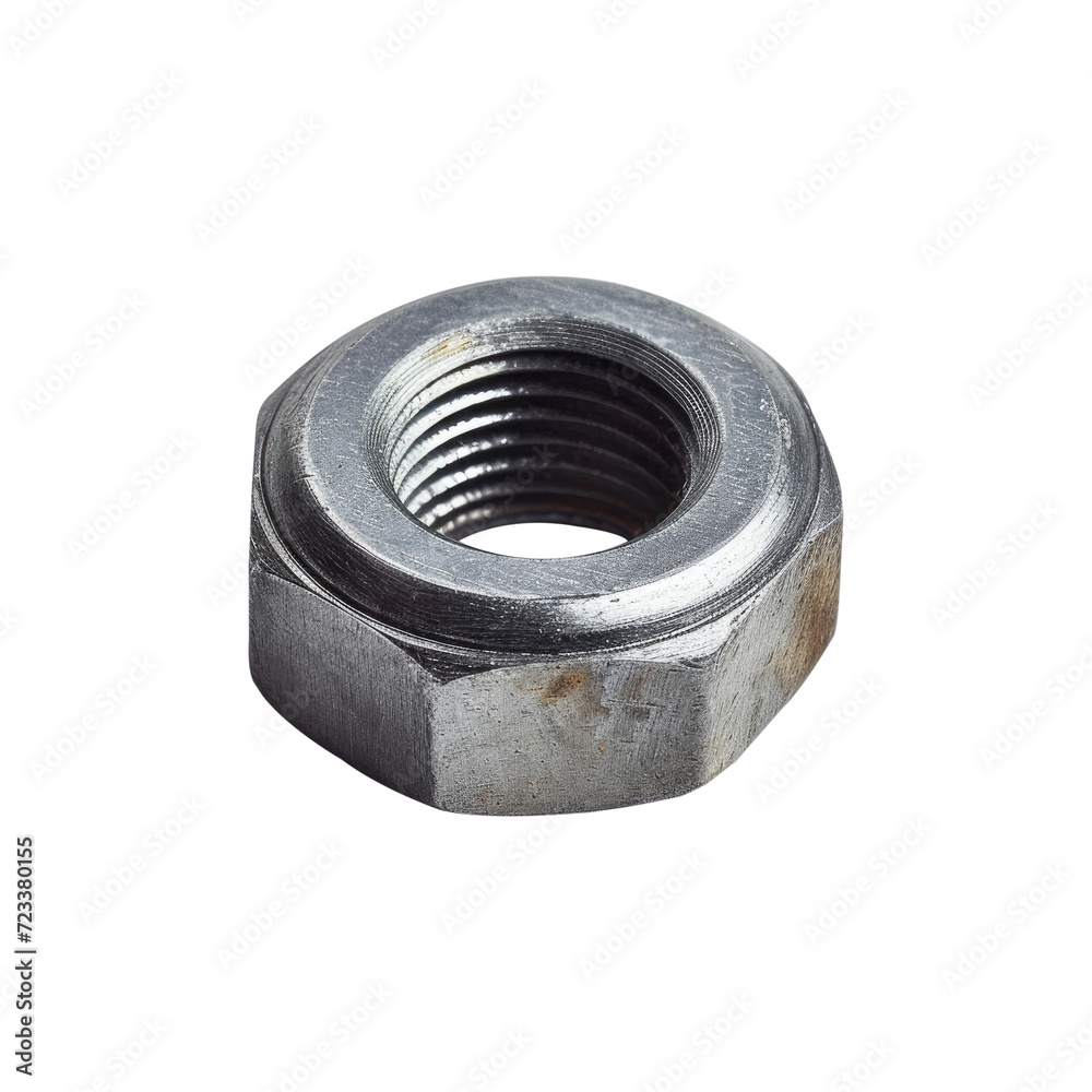 Metal nuts isolated on transparent background Metal nuts isolated on transparent background