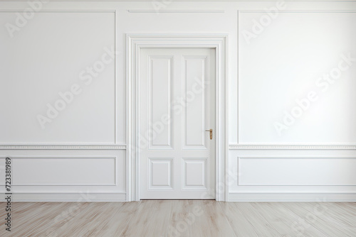 Spacious Empty Room With White Walls and Wooden Floors