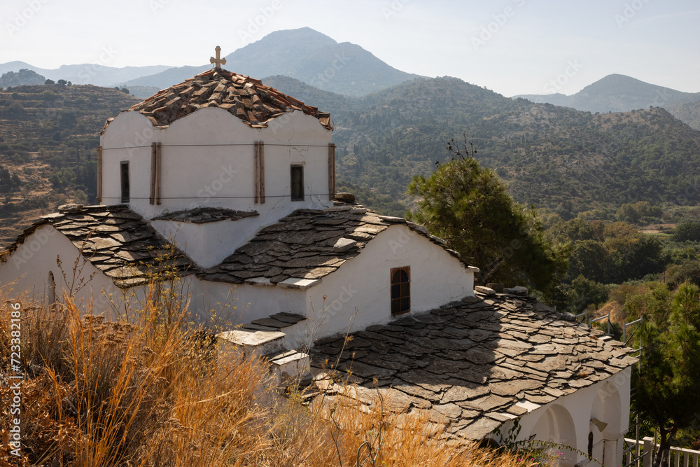 Holy Church of Saint Irene, Byzantine monument, Ikaria, Greece Stock